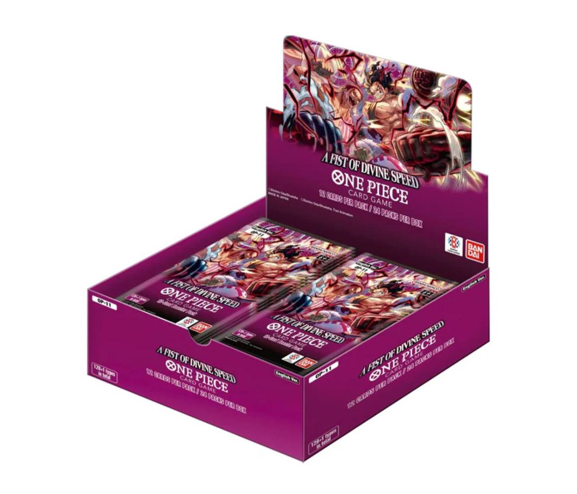 ONE PIECE OP-11 BOOSTER BOX - A FIST OF DIVINE SPEED ONE PIECE OP-11 BOOSTER BOX - A FIST OF DIVINE SPEED