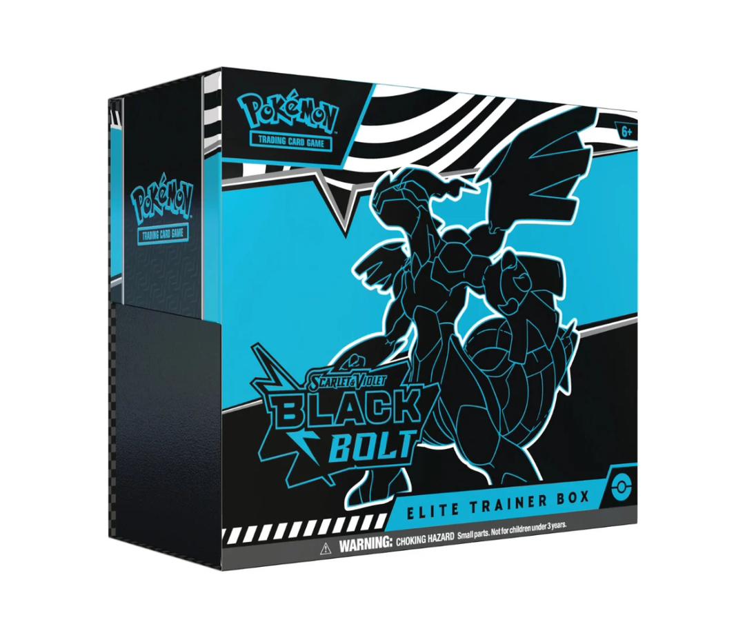 SCARLET AND VIOLET BLACK BOLT ELITE TRAINER SCARLET AND VIOLET BLACK BOLT ELITE TRAINER